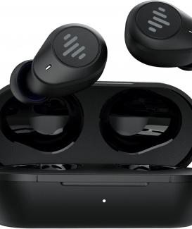 SKYCABLE iLuv TB200 Black True Wireless Earbuds Cordless in-Ear Bluetooth 5.0 with Hands-Free Call Microphone, IPX6 Waterproof Protection, High-Fidelity Sound; includes Compact Charging Case & 4 Ear T