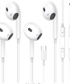 USB C Headphones for iPhone 16, 2 Pack[MFI Certified] Type C wired earphones Earbuds with Microphone & Remote Noise Cancelling in Ear Headset Control with iPhone 15 Pro, iPad Pro, Pixel, Galaxy S24