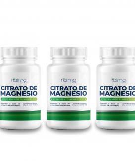 Citrato Magnesio Suplemento Alimenticio 100 Capsulas 3 Frascos (3)